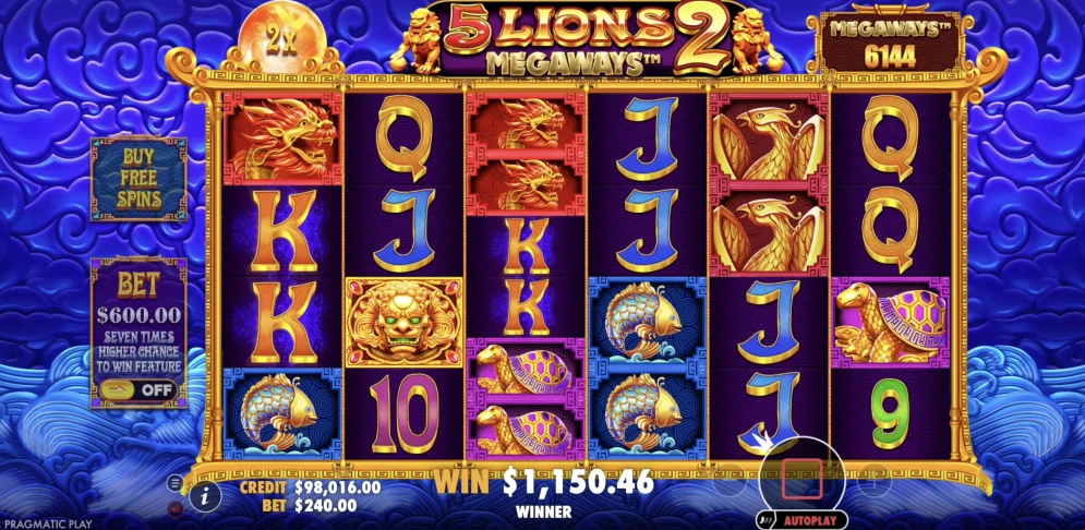 5 Lions Megaways 2 Slot